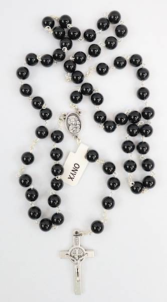 Różaniec kamień Onyx naturalny 8mm