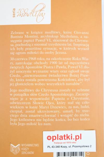 100 Modlitw Bł.Pawła VI do Chrystusa