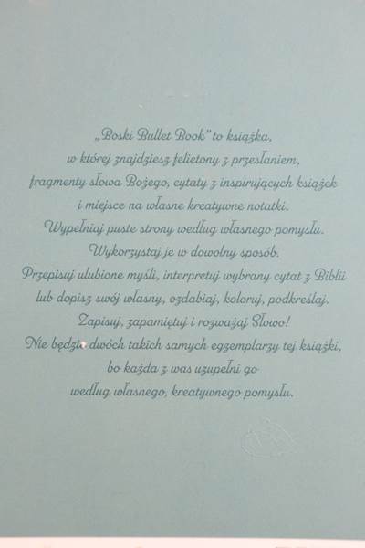 Boski Bullet Book Poczuj miętę do słowa ED 