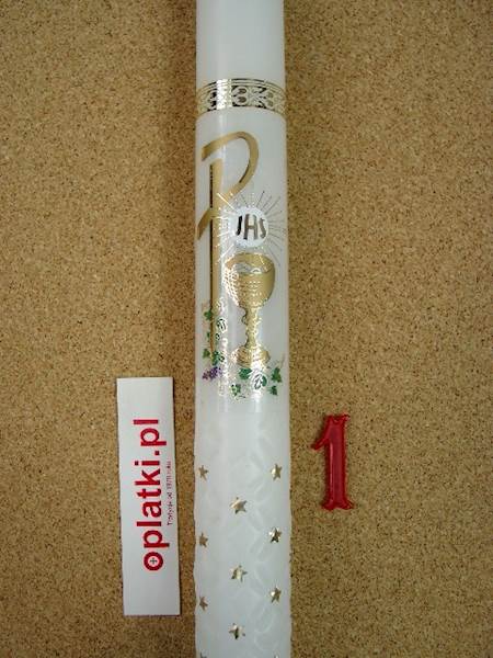 Świeca S-22 Chrzest Komunia Św. PAX