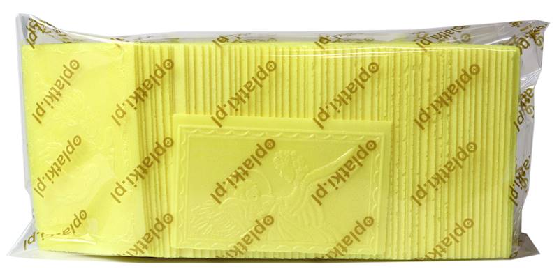 Opłatek wigil.mały kolor Żółty MKŻF (100x62mm)