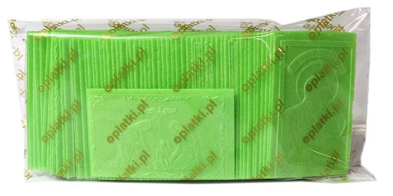 Opłatek wigil.mały kolor Zielony MKZF (100x62mm)