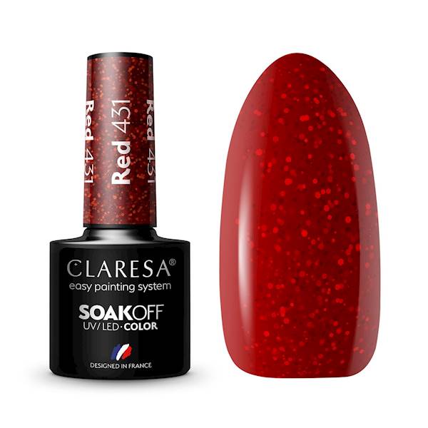 Claresa Lakier hybrydowy RED 431-5ml 