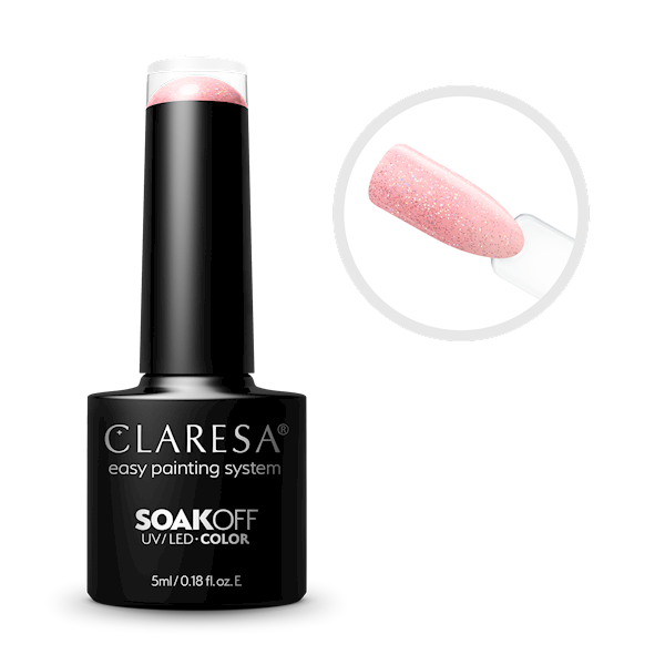 Claresa Lakier hybrydowy Glitter 12 5ml 