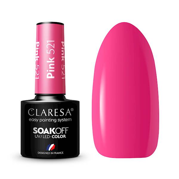 Claresa lakier hybrydowy PINK 521- 5ml
