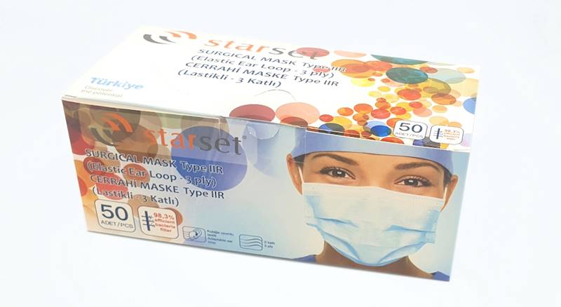 STARSET Maseczki chirurgiczna typ IIR, produkt medyczny, 50 szt.