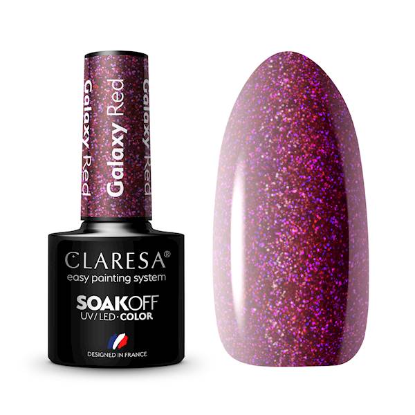 Claresa Lakier hybrydowy Galaxy Red 5ml 