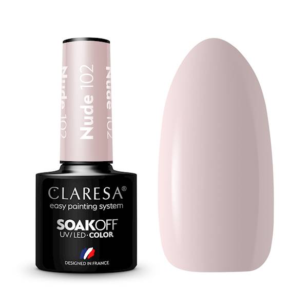 Claresa Lakier hybrydowy NUDE 102 5ml 