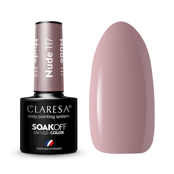 Claresa Lakier hybrydowy NUDE 117 5ml 