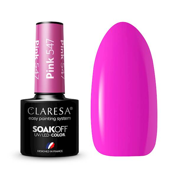 Claresa lakier hybrydowy PINK 547- 5ml