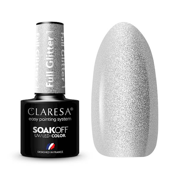 Claresa Lakier hybrydowy Full Glitter 1 5ml 