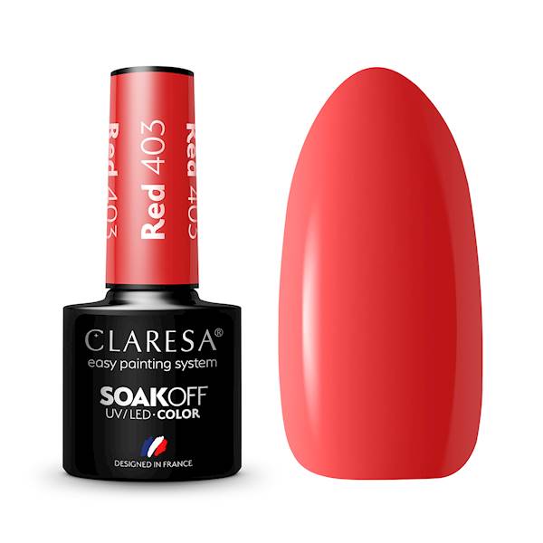 Claresa lakier hybrydowy RED 403- 5ml