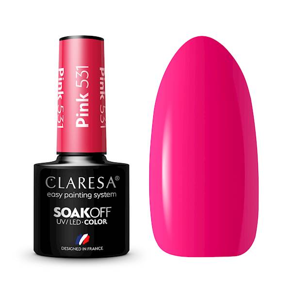 Claresa lakier hybrydowy PINK 531- 5ml