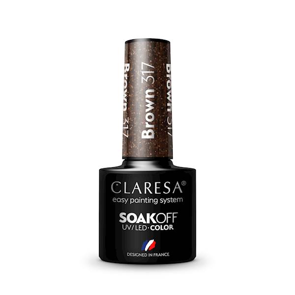 Claresa Lakier hybrydowy BROWN 317 5ml 