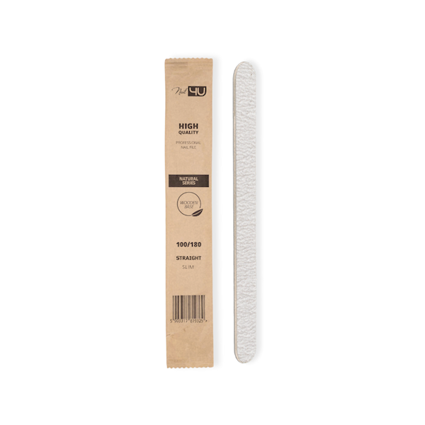 Pilnik Nail4u NATURAL Slim prosty 100/180 (komplet 100szt)