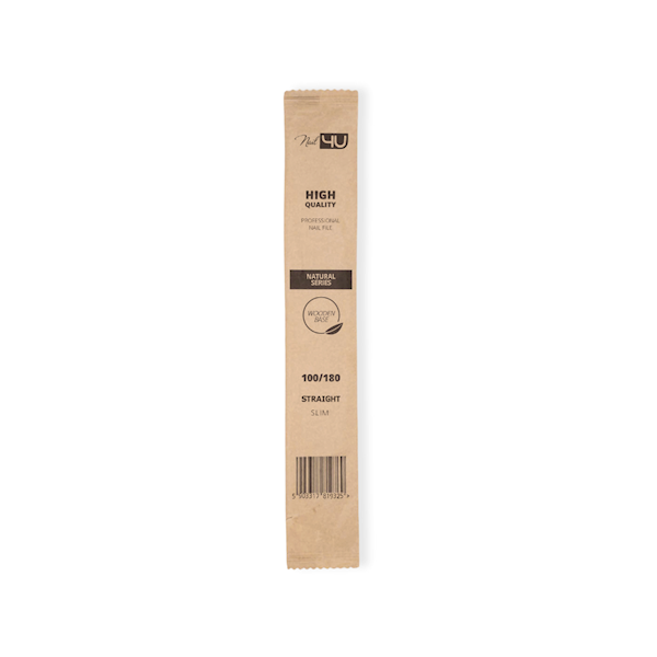 Pilnik Nail4u NATURAL Slim prosty 100/180 (komplet 100szt)