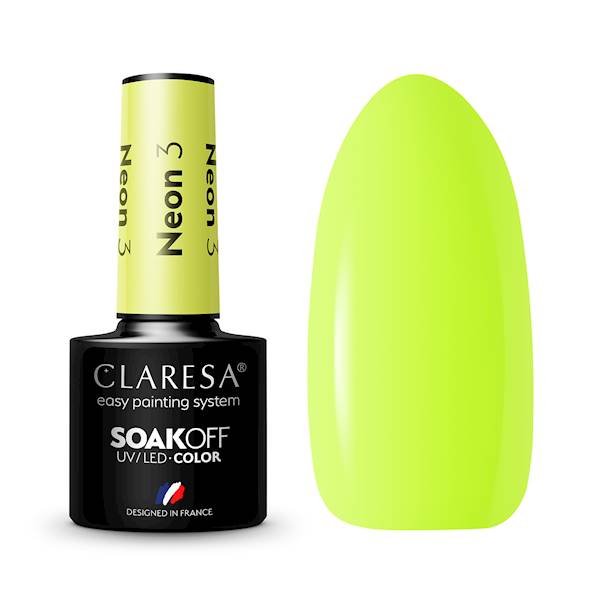 Claresa Lakier Hybrydowy NEON #3  5ml