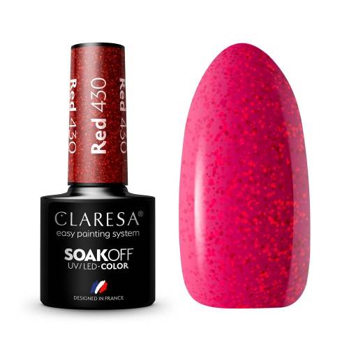 Claresa lakier hybrydowy RED 430- 5ml