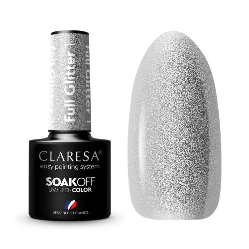 Claresa Lakier hybrydowy Full Glitter 1 5ml 