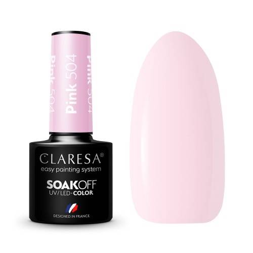 Claresa Lakier hybrydowy PINK 504 5ml 