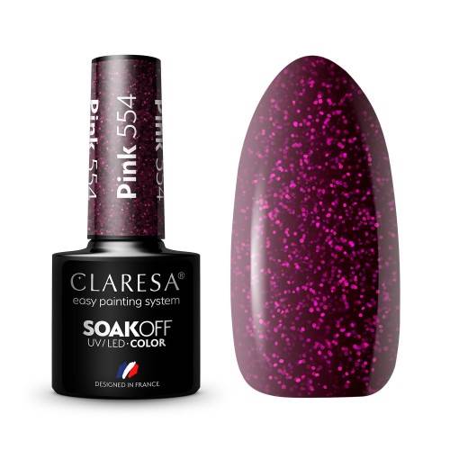 Claresa Lakier hybrydowy PINK 554- 5ml 