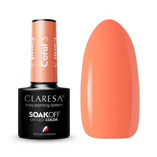 Claresa lakier hybrydowy CORAL 003- 5ml