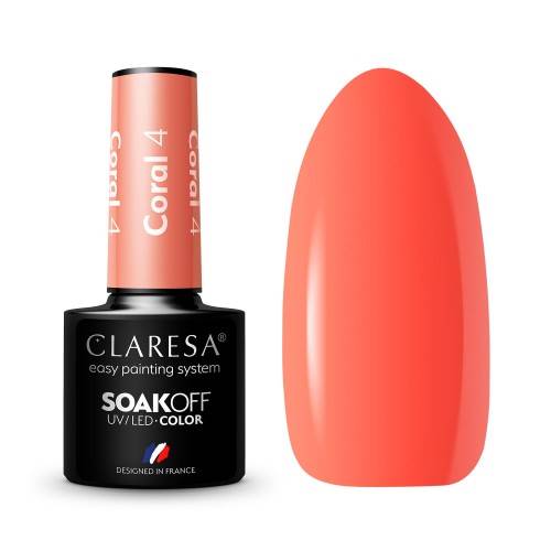 Claresa lakier hybrydowy CORAL 004 - 5ml