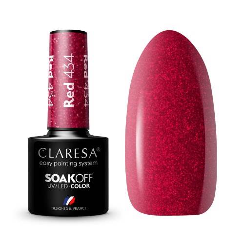 Claresa lakier hybrydowy RED 434- 5ml