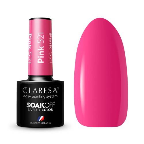 Claresa lakier hybrydowy PINK 521- 5ml