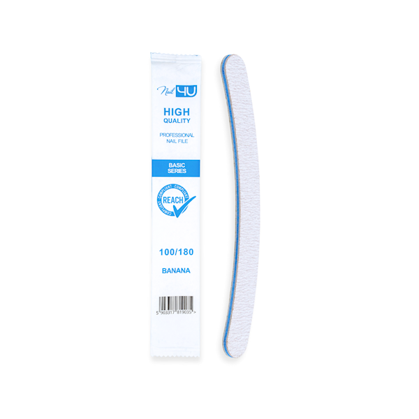 Pilnik Nail4u BASIC III banan 100/180 papierowe opakowanie (komplet 25szt)
