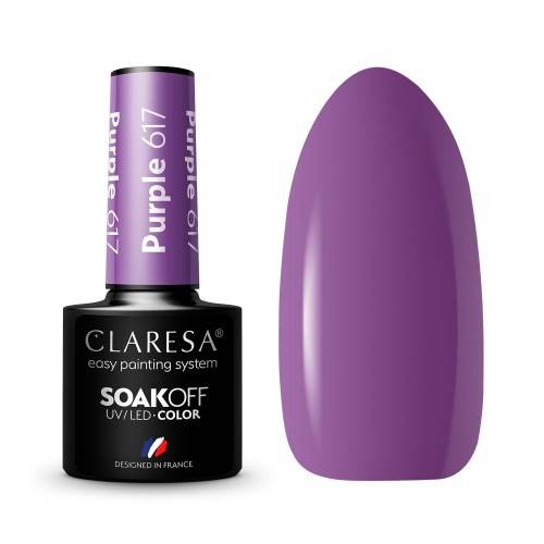 Claresa lakier hybrydowy PURPLE 617- 5ml