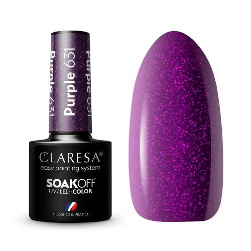 Claresa lakier hybrydowy PURPLE 631- 5ml