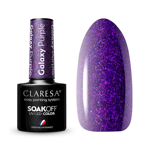 Claresa lakier hybrydowy GALAXY PURPLE -5ml