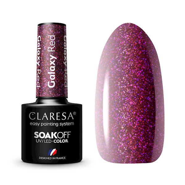 Claresa lakier hybrydowy GALAXY RED- 5ml