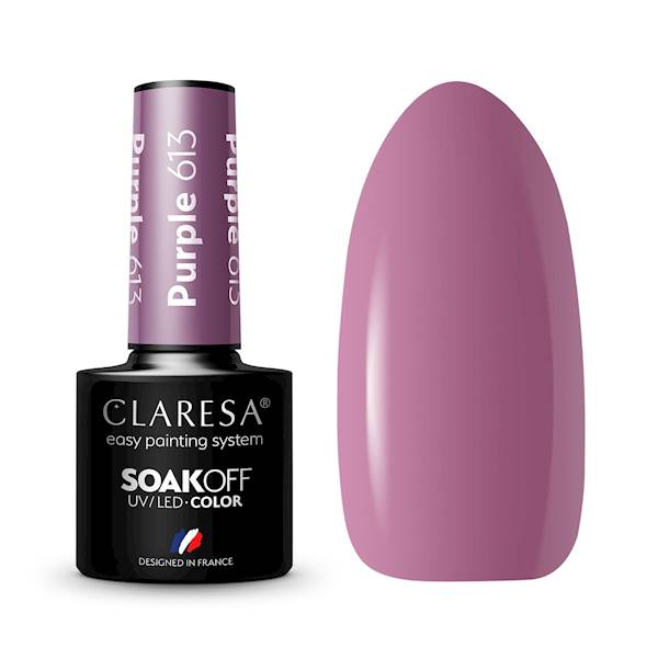 Claresa lakier hybrydowy PURPLE 613- 5ml