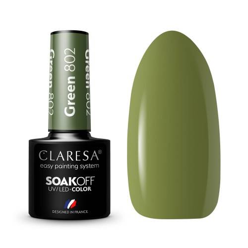 Claresa lakier hybrydowy GREEN 802- 5ml