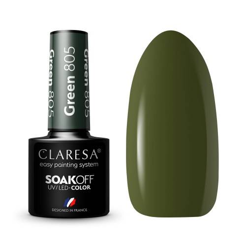 Claresa lakier hybrydowy GREEN 805- 5ml