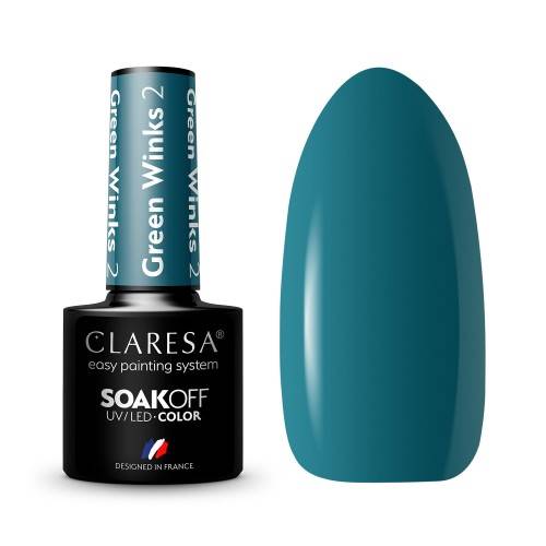 Claresa Lakier hybrydowy GREEN WINKS 2 5ml 