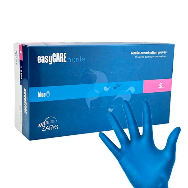 ZARYS Rękawice nitrylowe easyCARE S 100 szt niebieskie