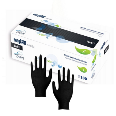 ZARYS Rękawice nitrylowe easyCARE L 100 szt czarne