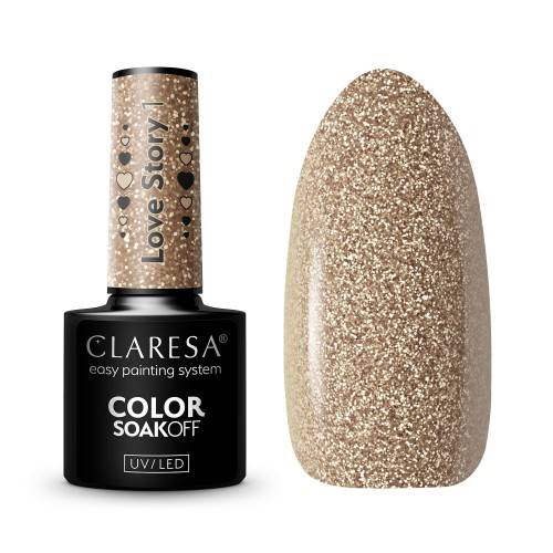 Claresa Lakier hybrydowy LOVE STORY 1- 5ml