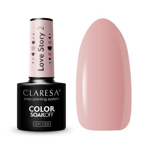 Claresa Lakier hybrydowy LOVE STORY 2- 5ml