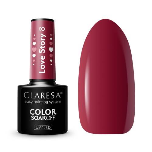 Claresa Lakier hybrydowy LOVE STORY 8- 5ml