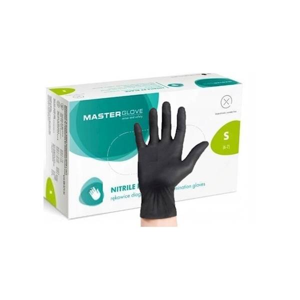 Rękawiczki Nitrylowe Standard Black roz. S Masterglove Sorimex