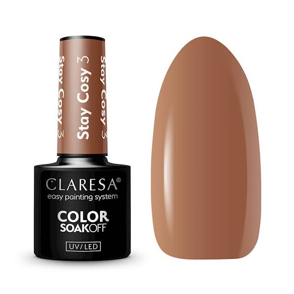 Claresa Lakier hybrydowy STAY COSY 3- 5ml