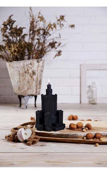 Świeca Candle Palace of Culture Black Metallic