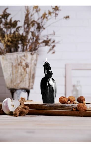 Świeca Candle Statue of Easter Black Metallic