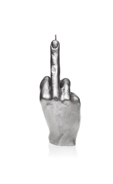 Świeca Candle Hand FCK Silver