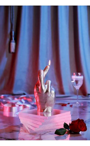 Świeca Candle Hand CRS Silver