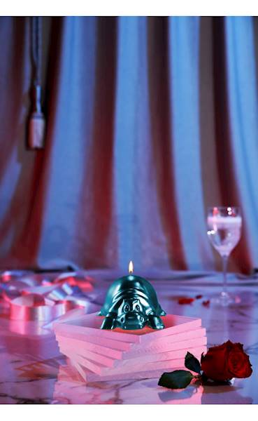 Świeca Candle Funny Hippo Blue Metallic